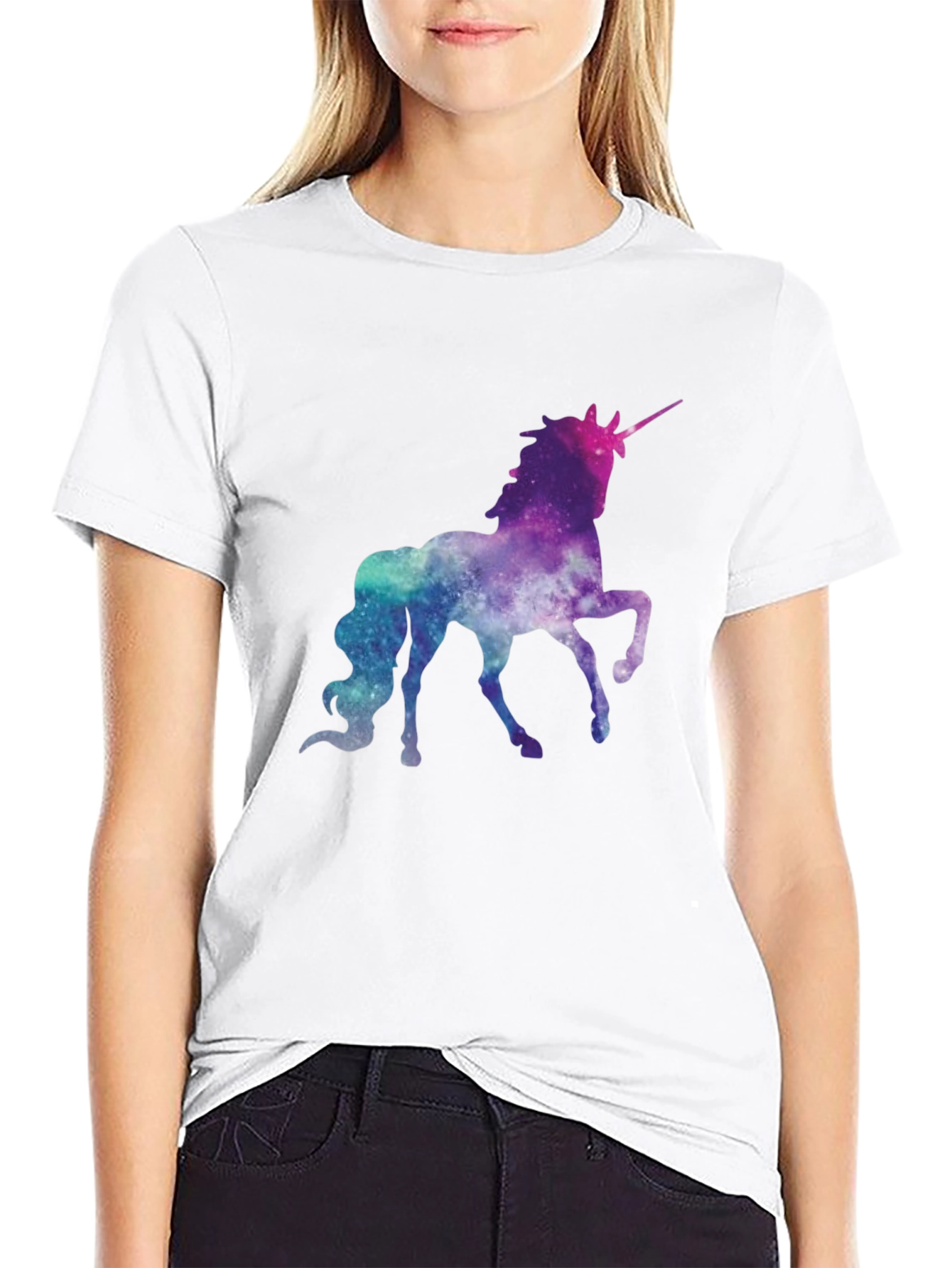Galaxy Unicorn Black T-Shirt