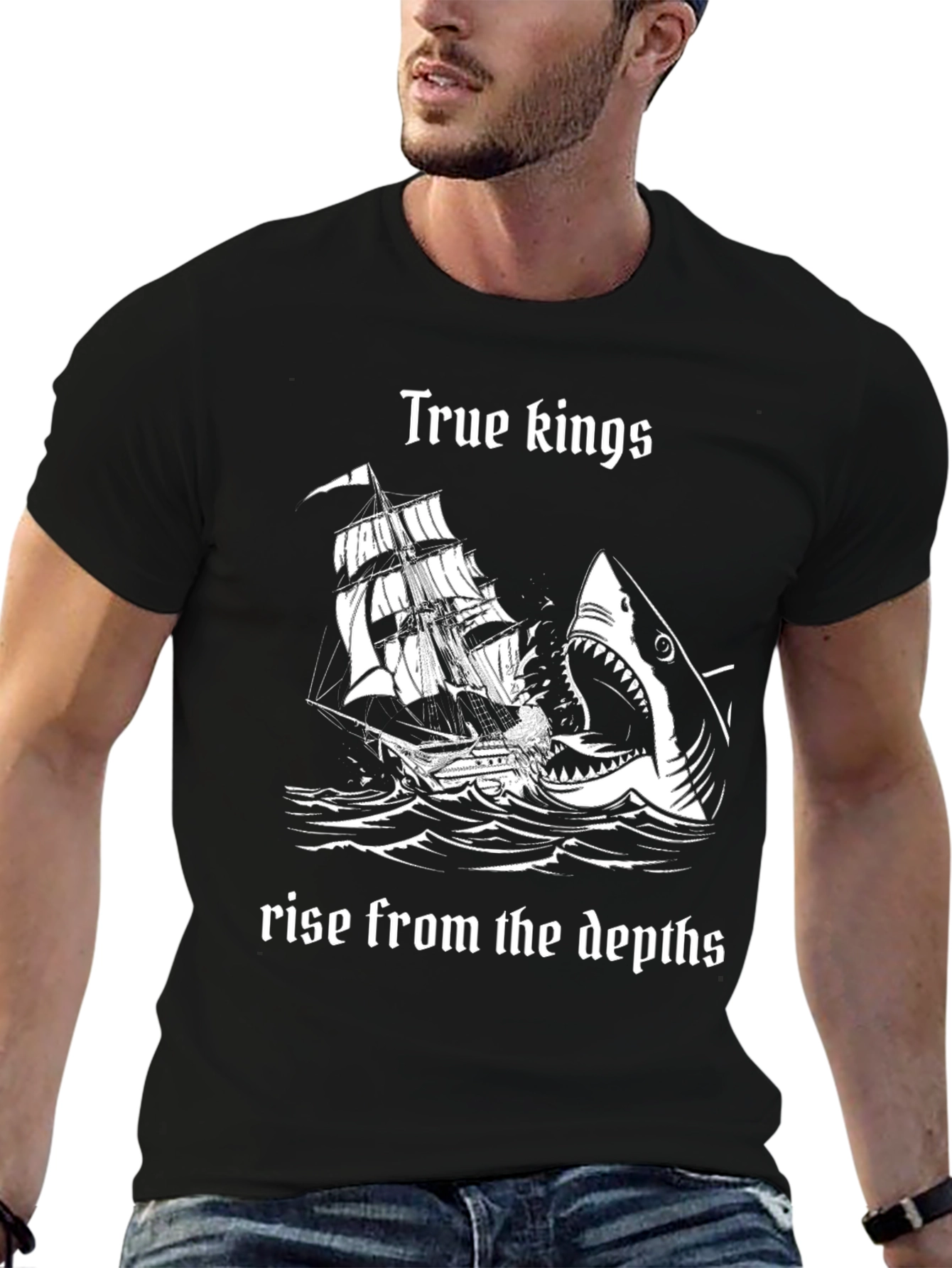 True Kings Shark Attack Black T-Shirt