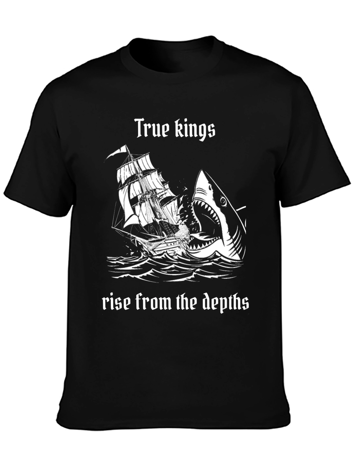 True Kings Shark Attack Black T-Shirt
