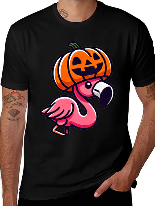 Flamingo Pumpkin Halloween T-Shirt