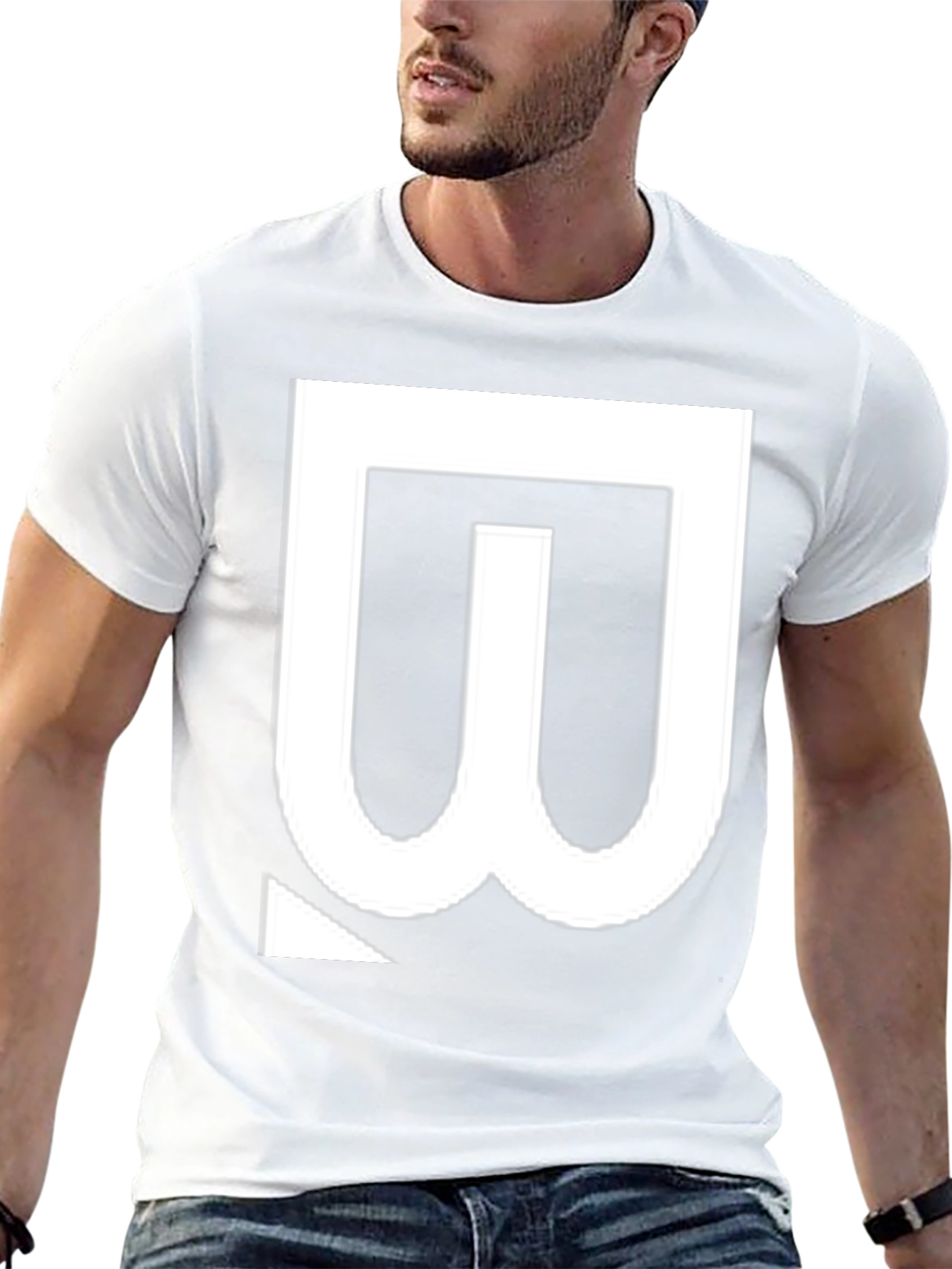 Bold Graphic Tee - White Symbol on Black