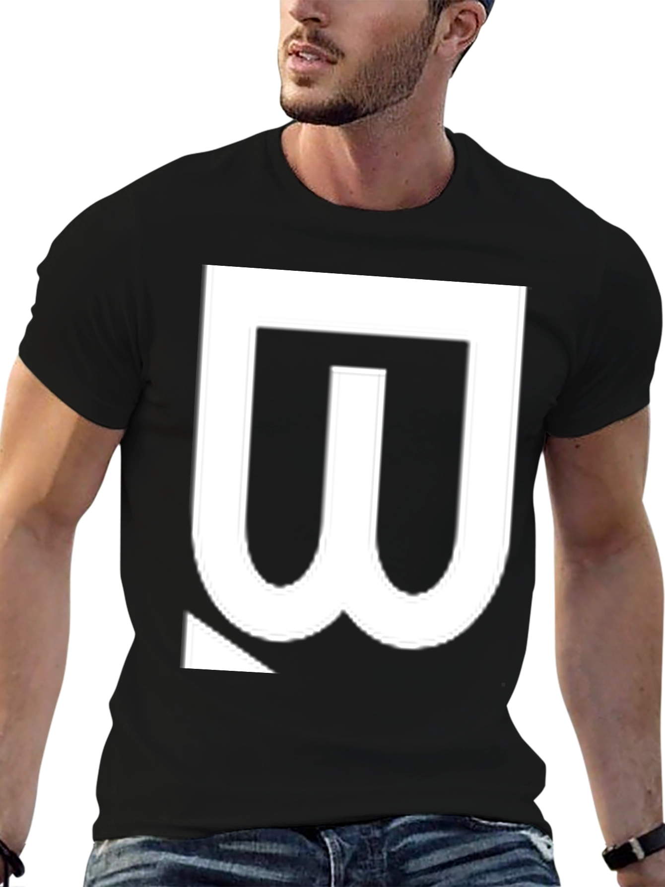 Bold Graphic Tee - White Symbol on Black