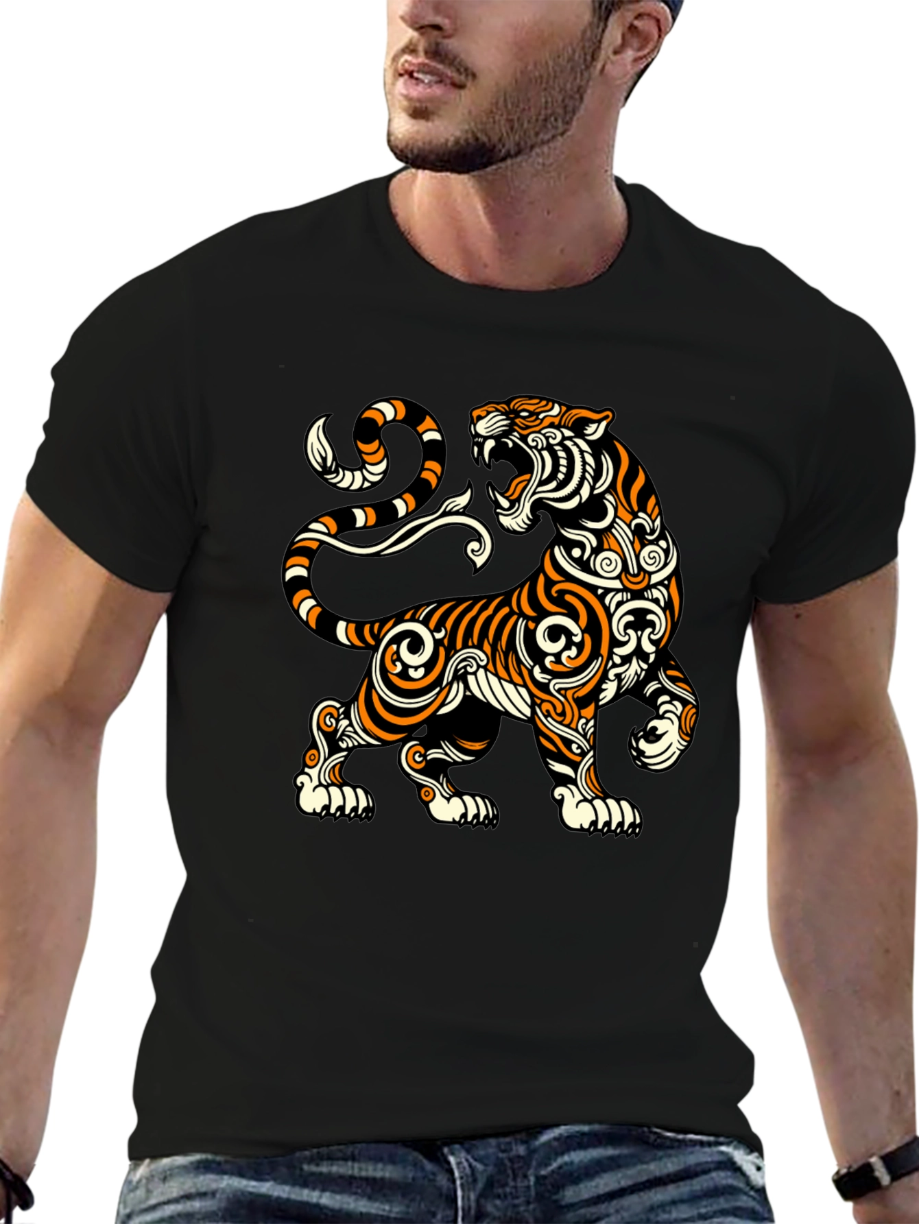 Tiger Graphic T-Shirt - Black