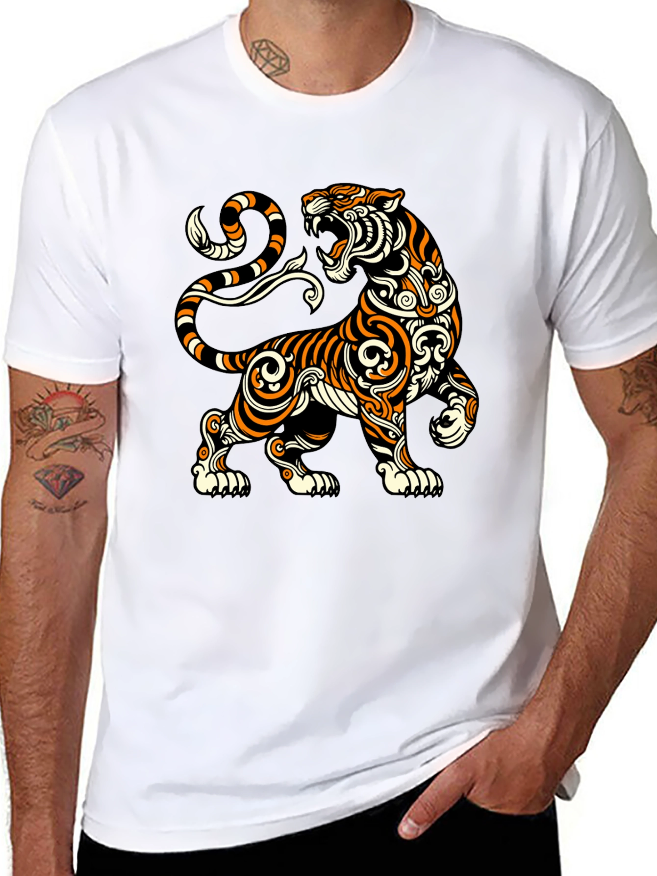 Tiger Graphic T-Shirt - Black