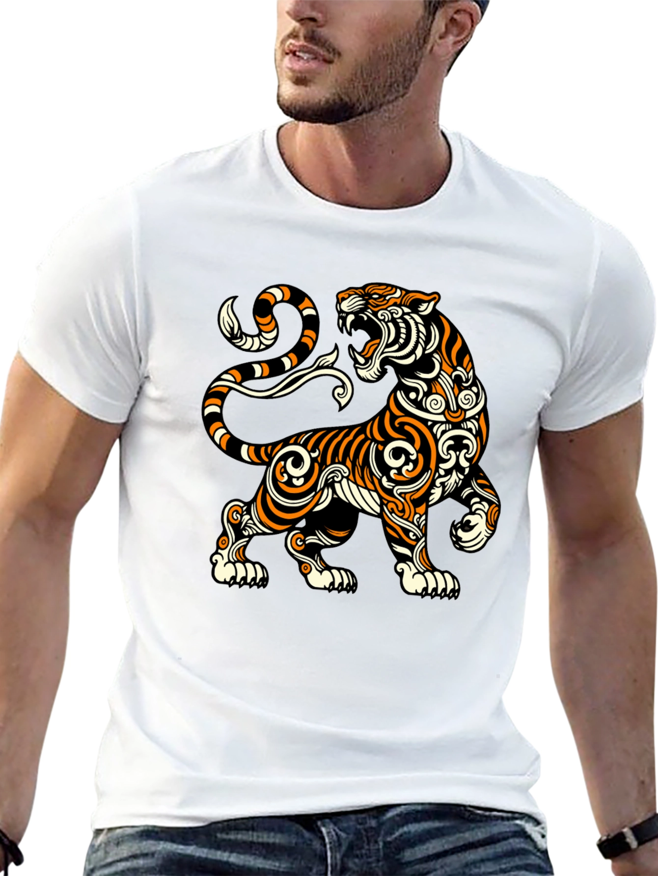 Tiger Graphic T-Shirt - Black