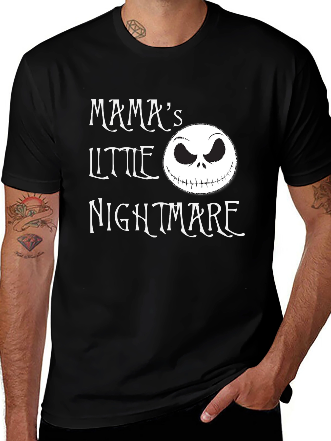 Mamas Little Nightmare Graphic Tee - Black Cotton Shirt