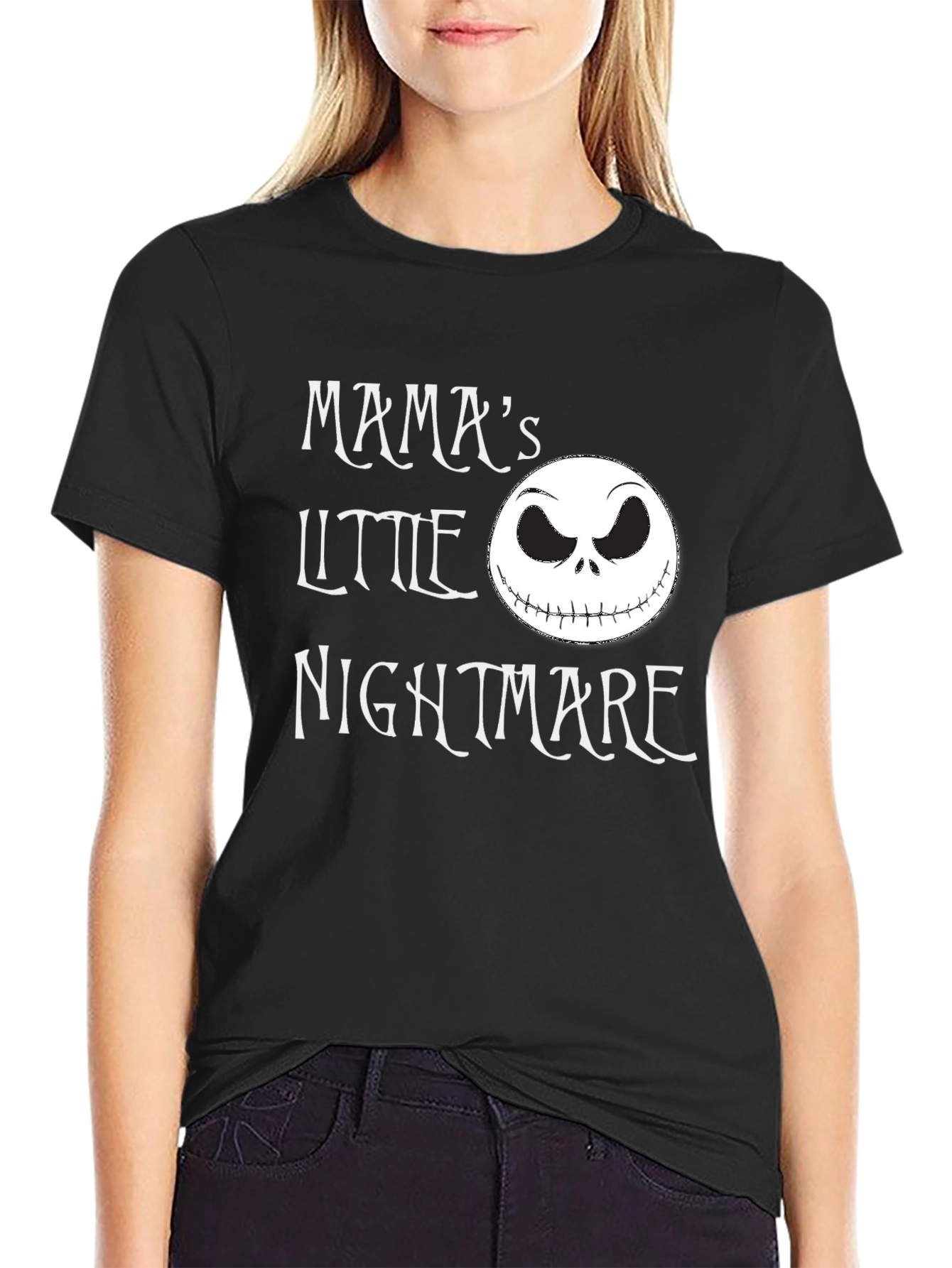 Mamas Little Nightmare Graphic Tee - Black Cotton Shirt