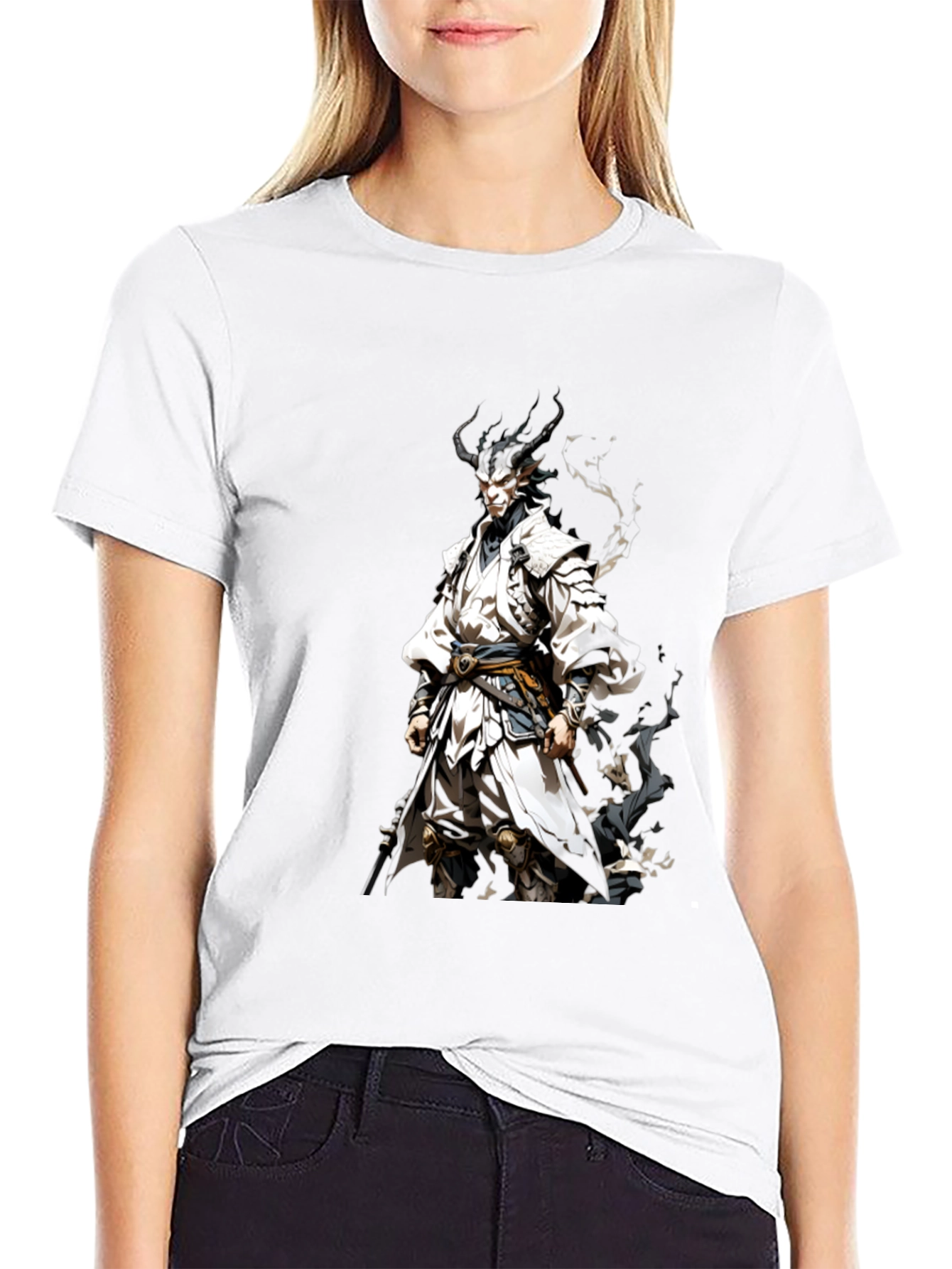 Demon Warrior Graphic Tee - Black