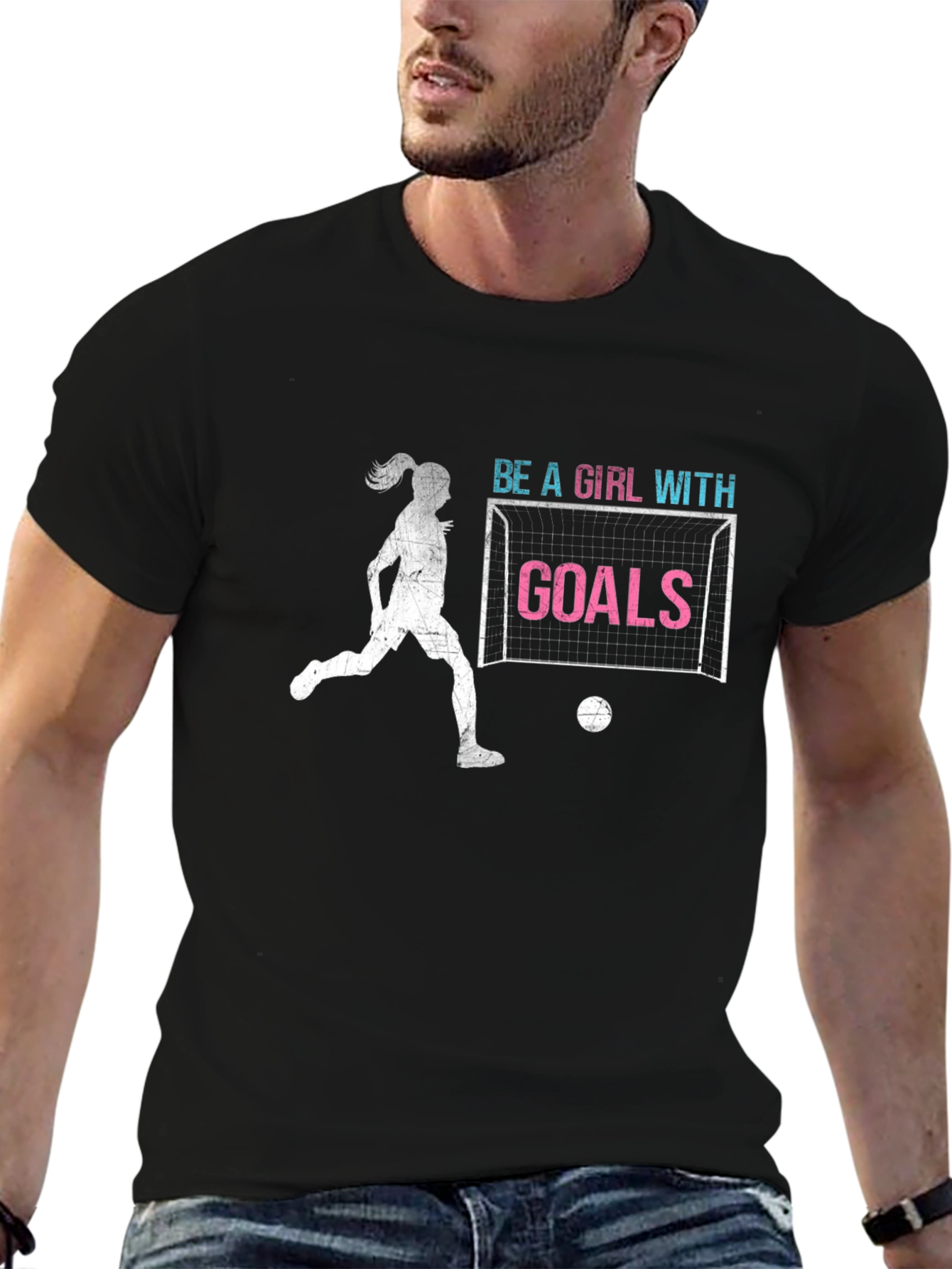 Girl with Goals Soccer Graphic Tee