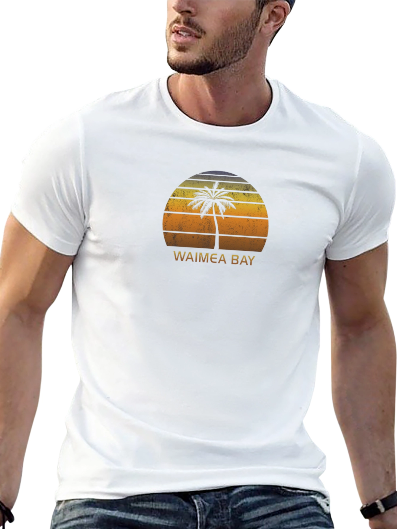 Waimea Bay Palm Tree Sunset T-Shirt