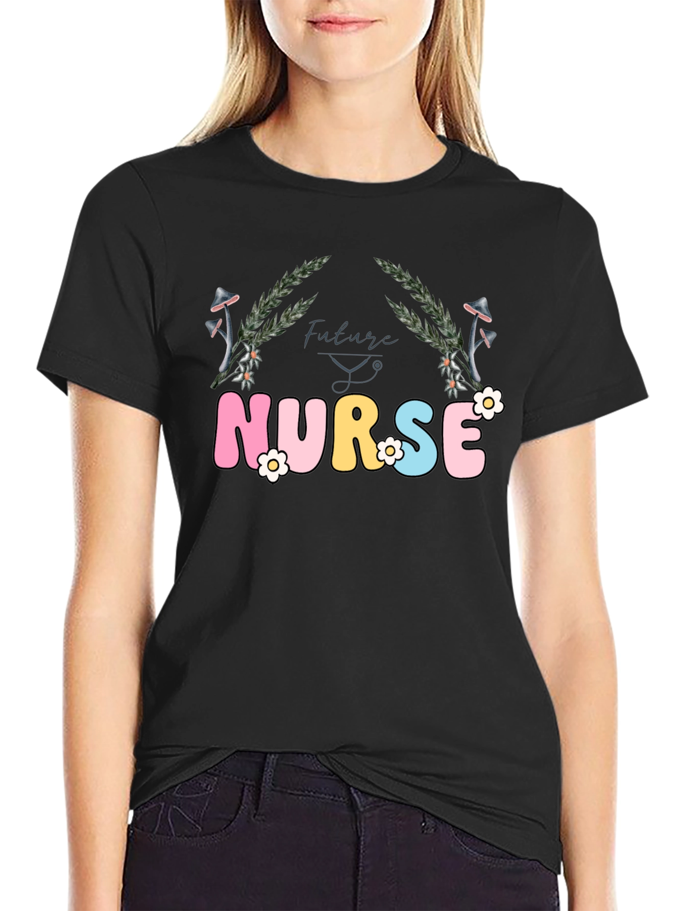 Future Nurse T-Shirt - Floral Design