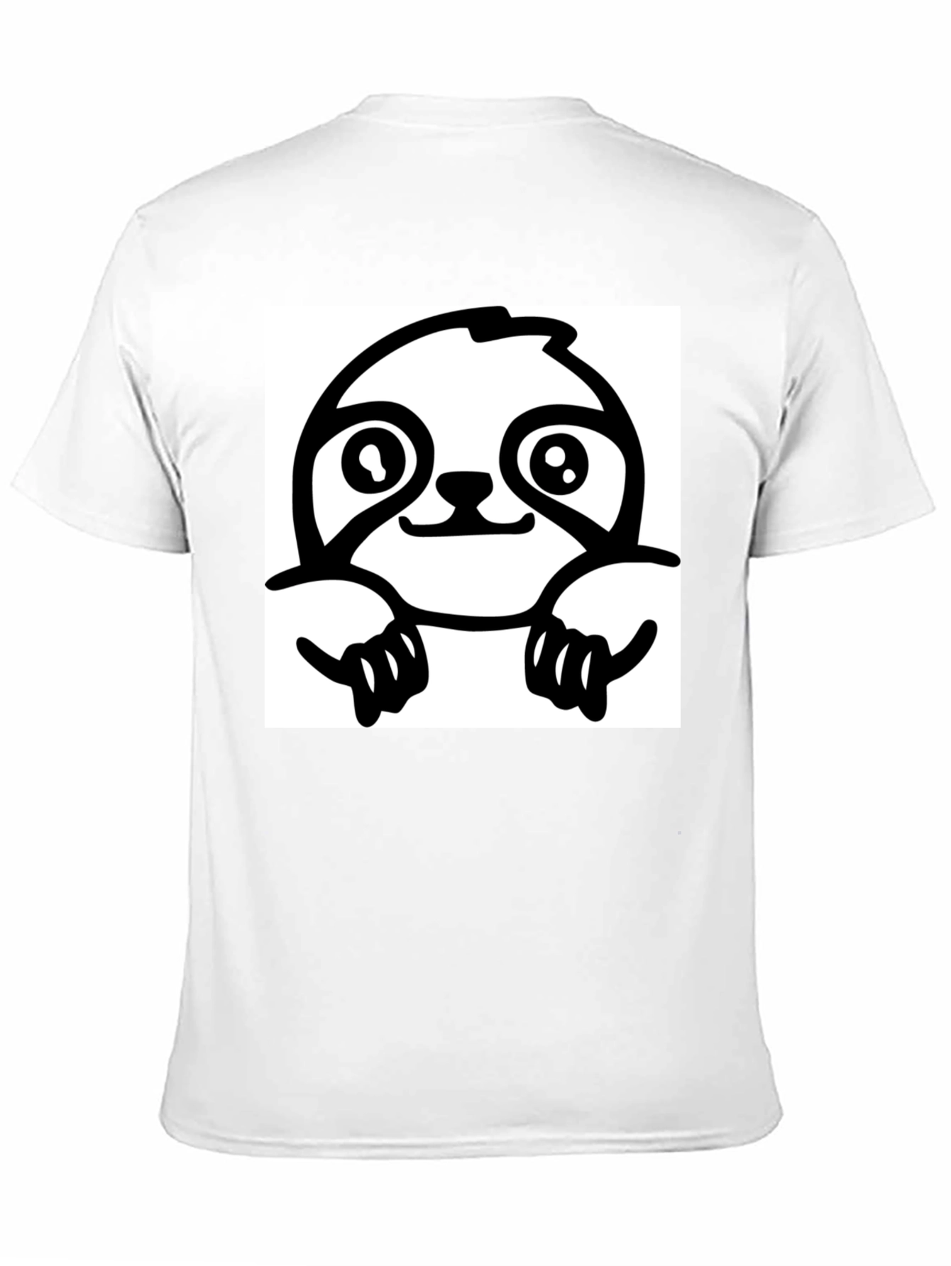 Sloth Graphic Tee - Black Cotton T-Shirt