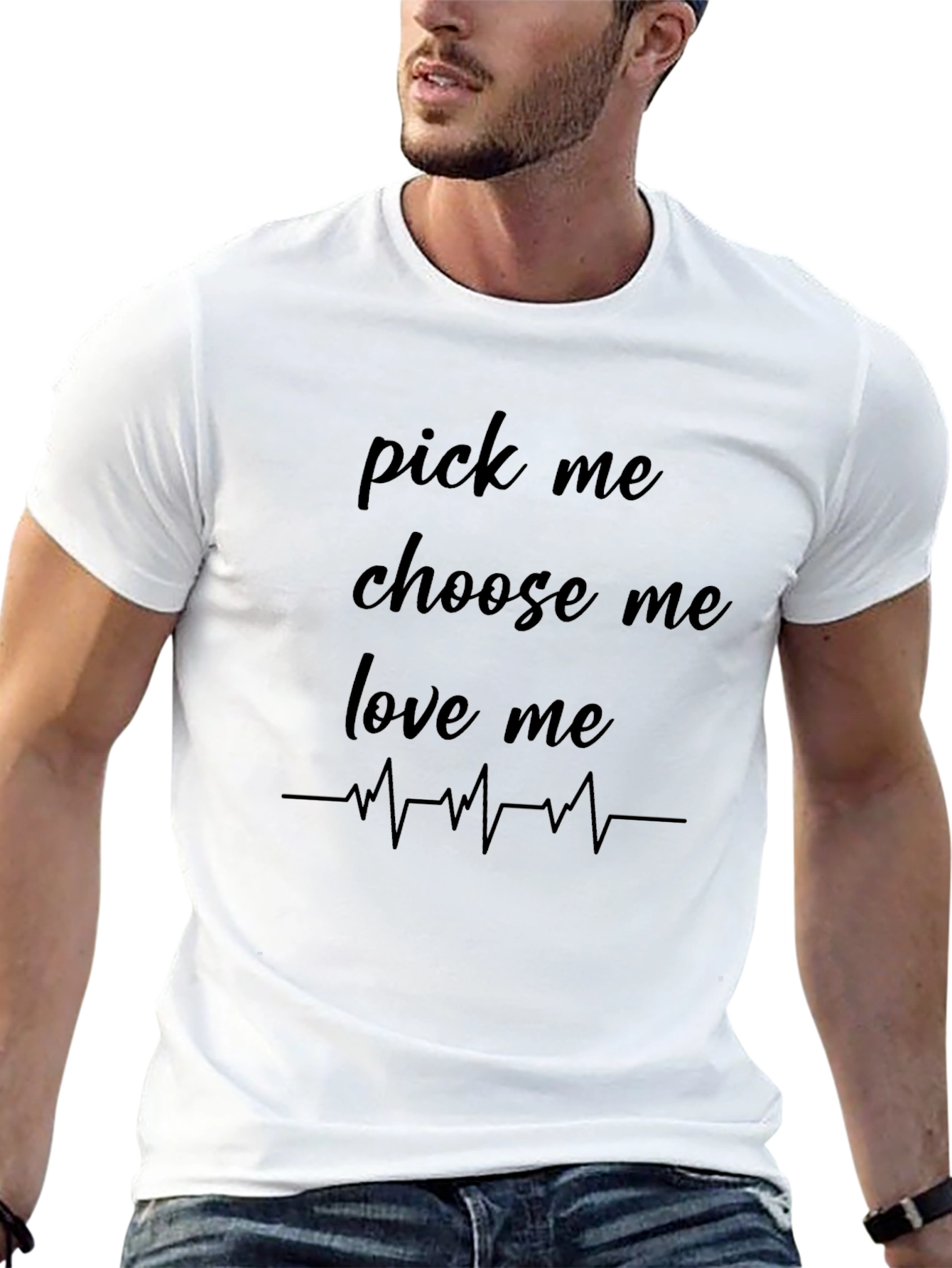 Pick Me Love Me Heartbeat Graphic Tee