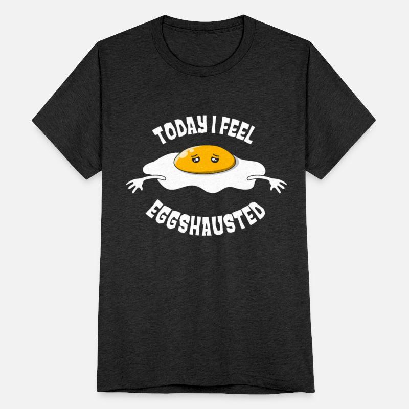 Exhausted Egg Eggshausted Fun Pun Humor