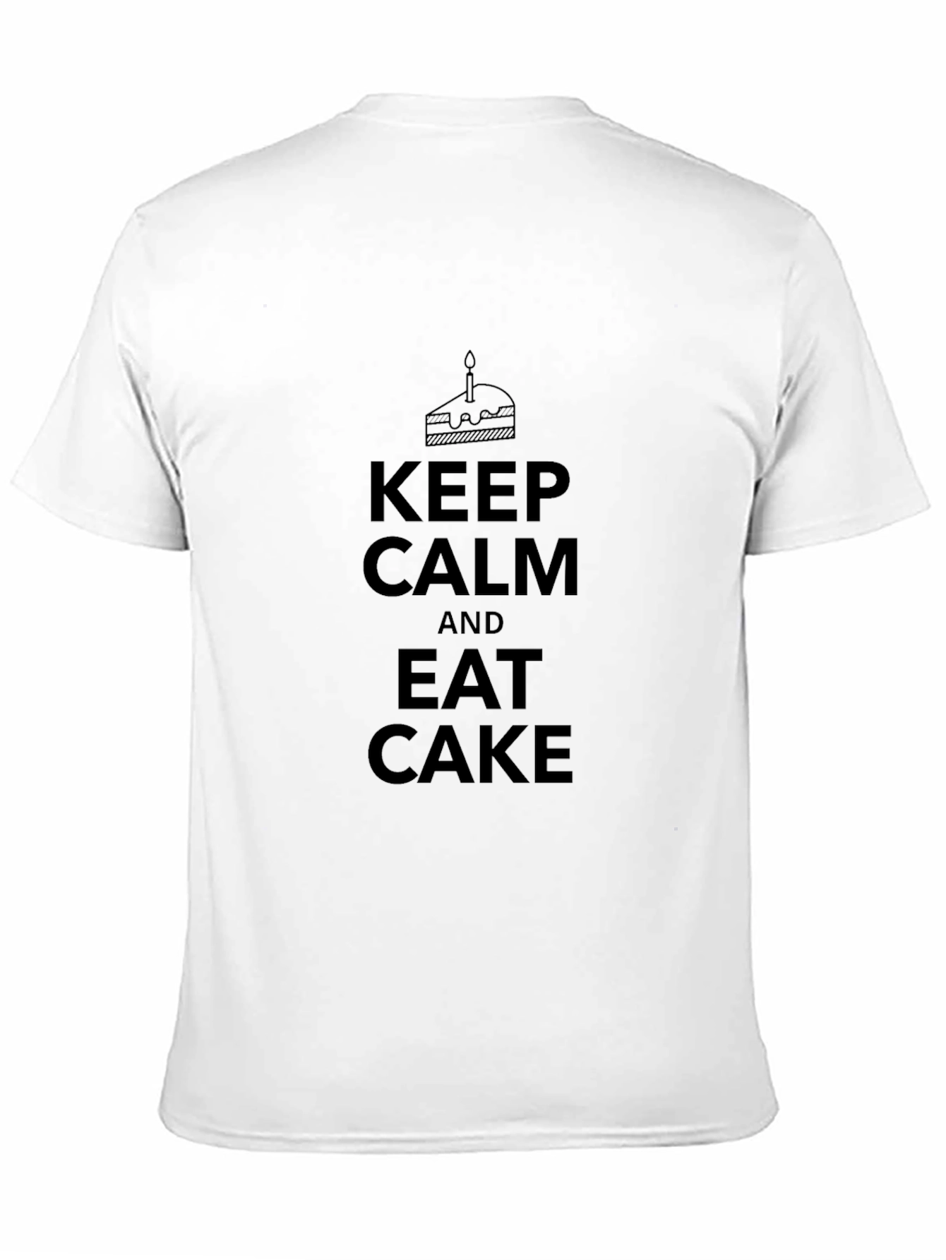 Keep Calm and Eat Cake Black T-Shirt