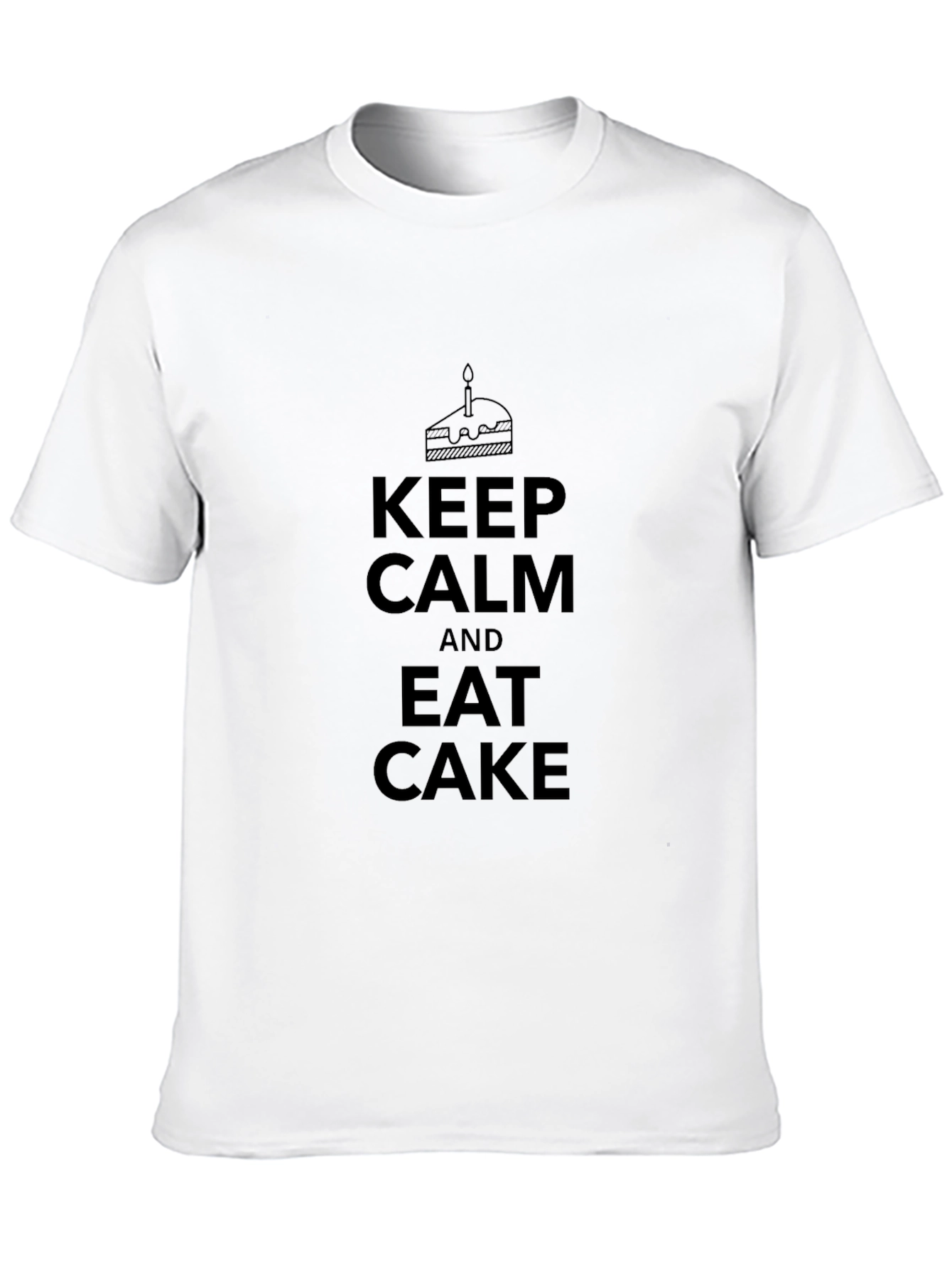 Keep Calm and Eat Cake Black T-Shirt