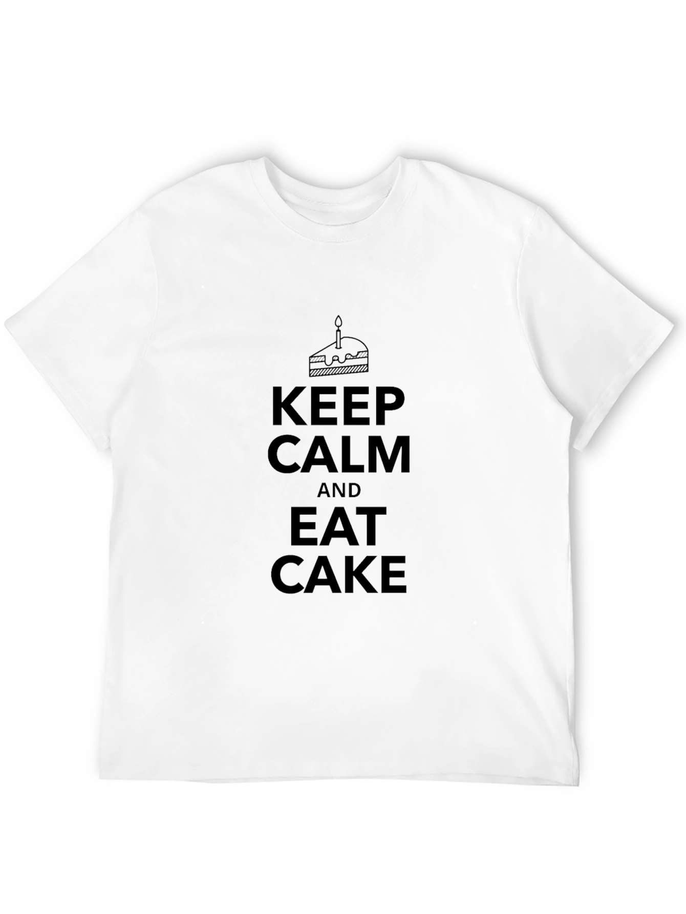 Keep Calm and Eat Cake Black T-Shirt