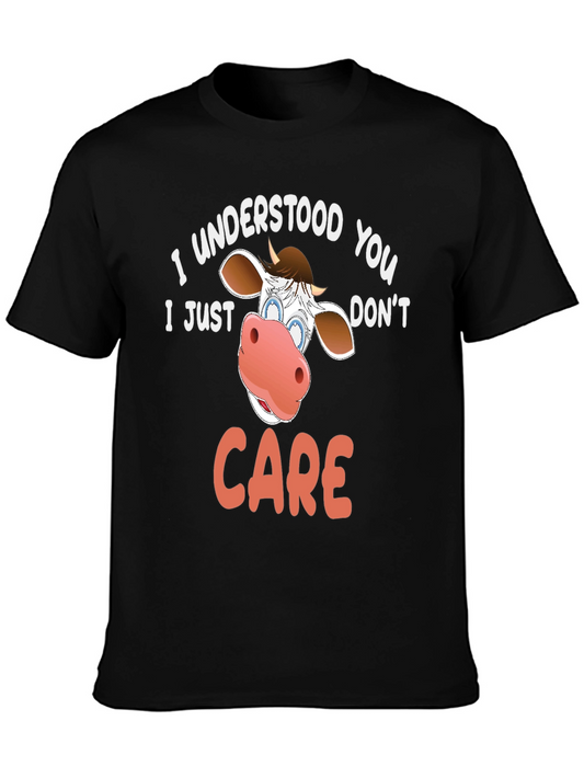 Funny Cow Graphic Tee - I Understood You I Just Dont Care