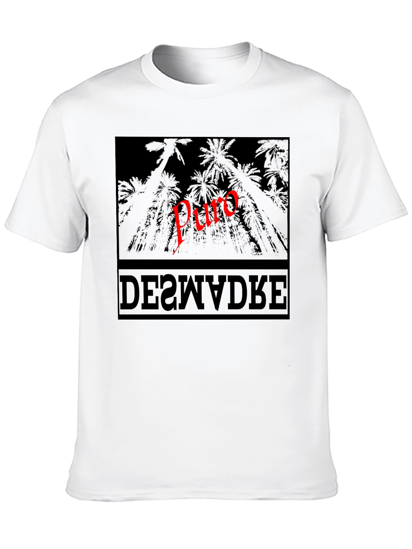 Puro Palm Tree Graphic T-Shirt - Black