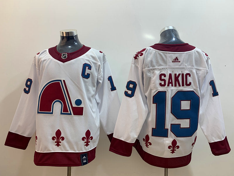 Men's Colorado Avalanche Joe Sakic #19 White Breakaway Player Jerseys