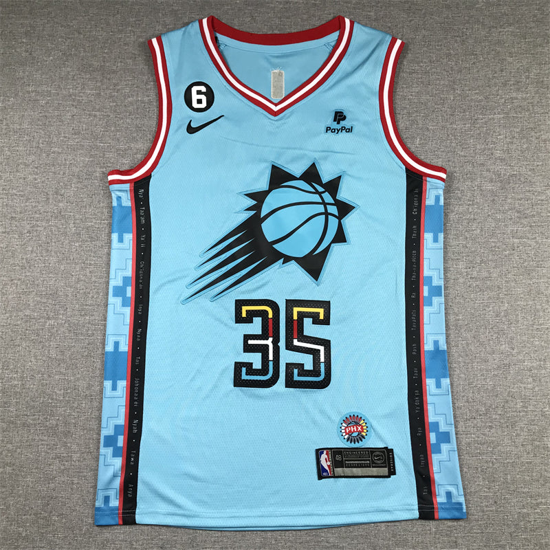 Men's Phoenix Suns Kevin Durant #35 Turquoise 2022/23 Swingman Jerseys - City Edition