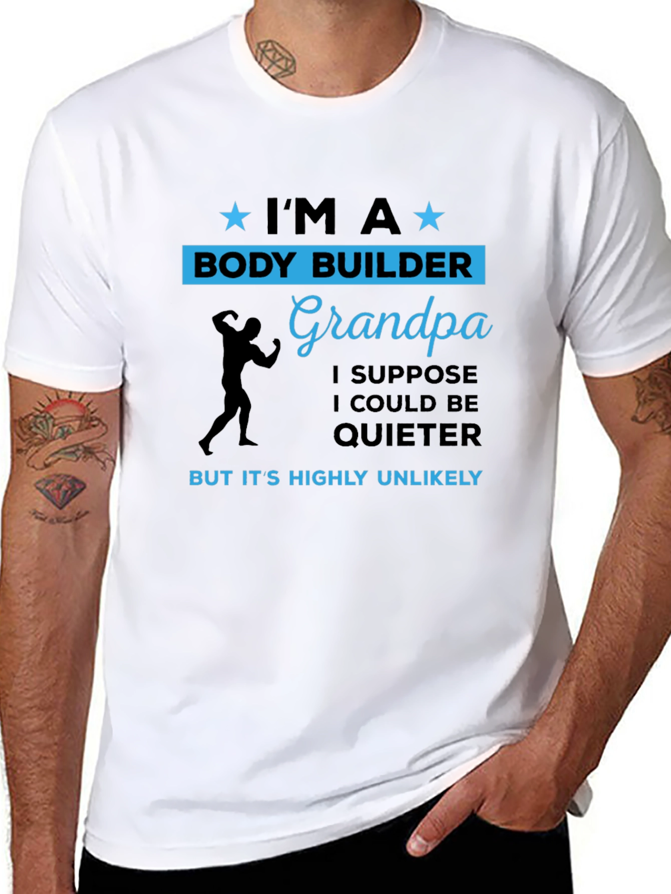 Bodybuilder Grandpa T-Shirt - Funny Gift for Weightlifters