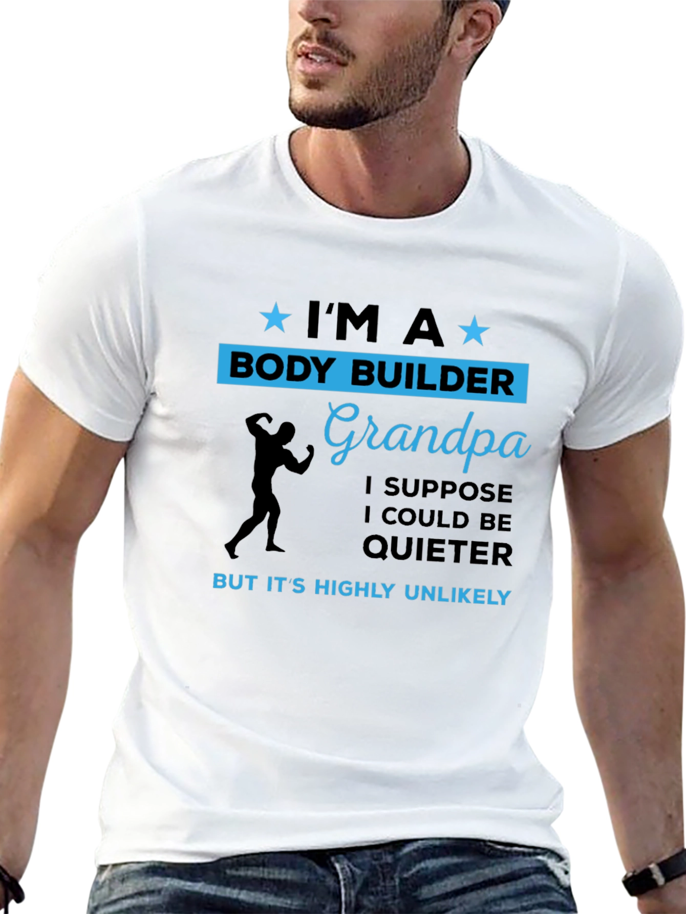 Bodybuilder Grandpa T-Shirt - Funny Gift for Weightlifters
