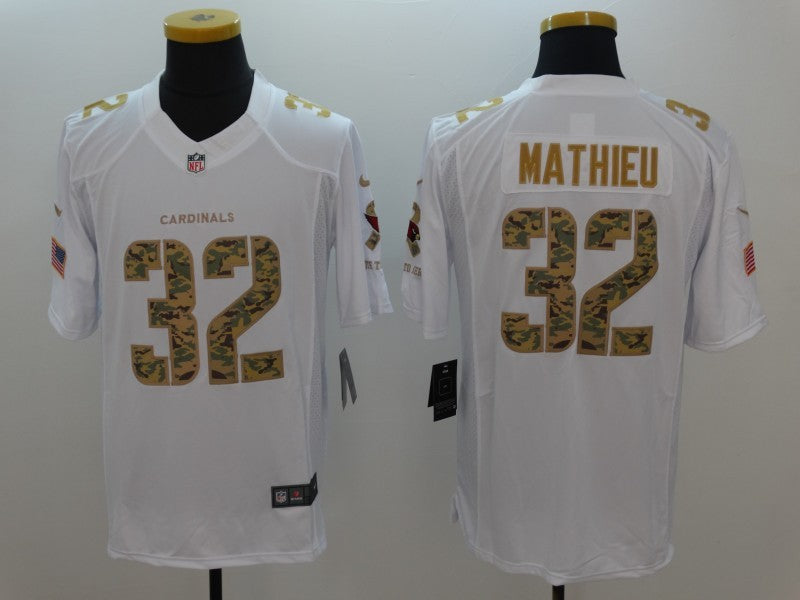 Men's Arizona Cardinals Tyrann Mathieu #32 White Player Game Jerseys