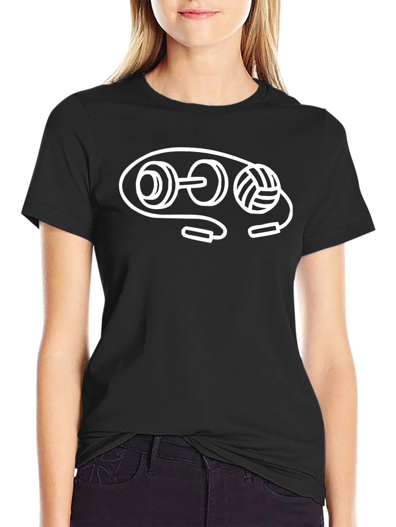 Fitness Icon Black T-Shirt for Active Lifestyle