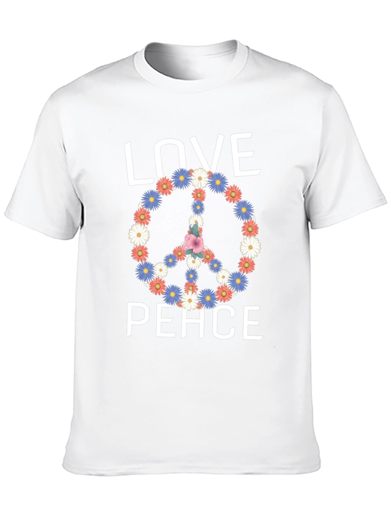Love & Peace Floral Symbol Graphic Tee