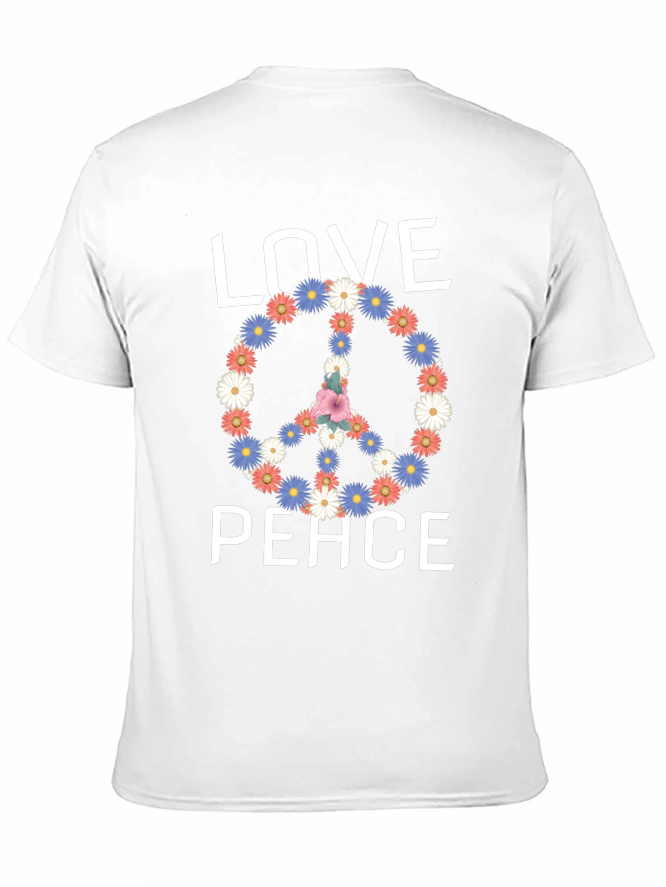 Love & Peace Floral Symbol Graphic Tee