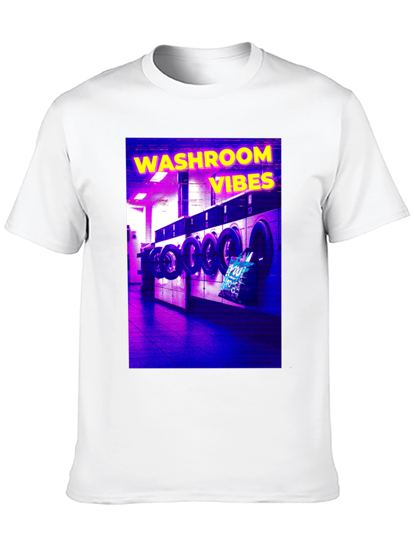 Washroom Vibes Graphic Tee - Unique Retro Design