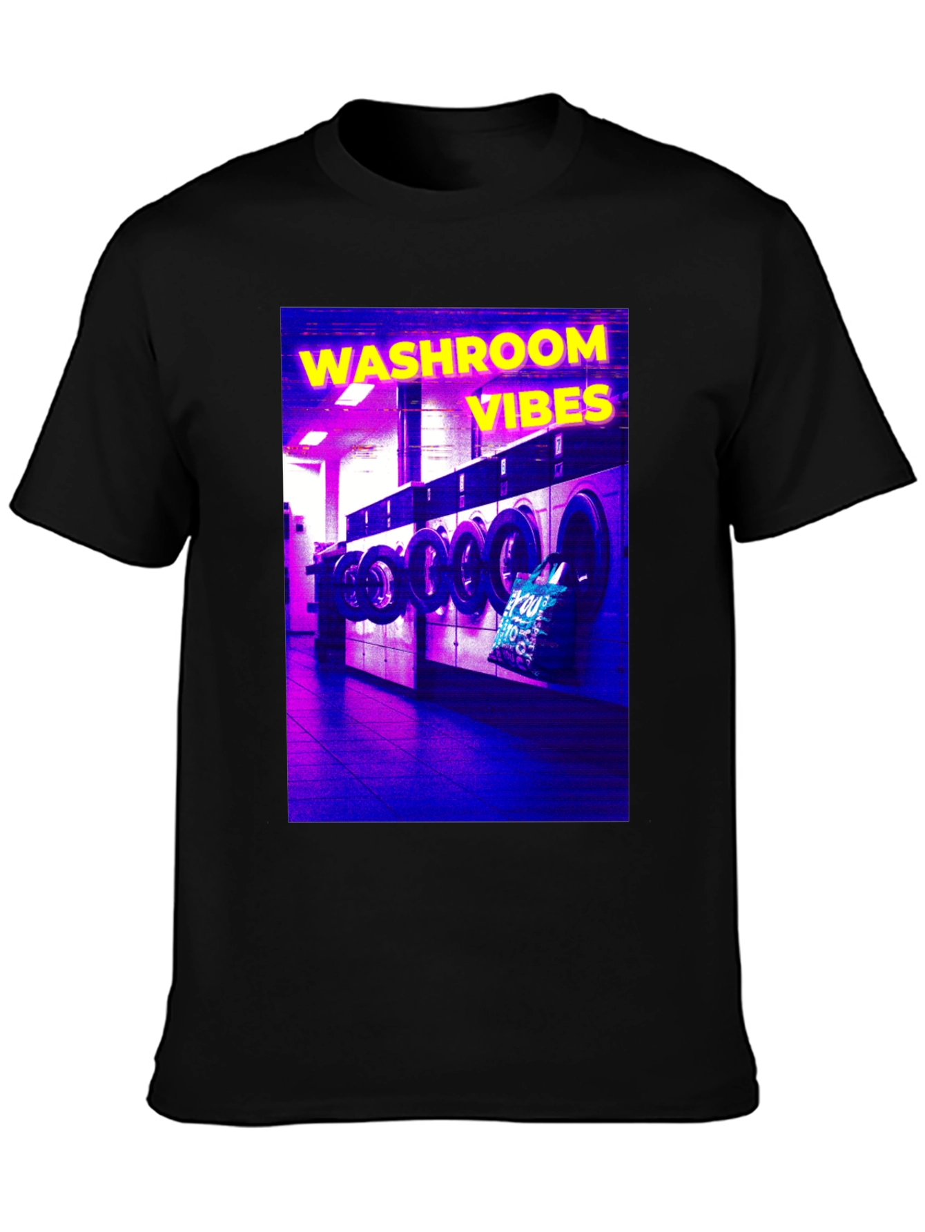 Washroom Vibes Graphic Tee - Unique Retro Design