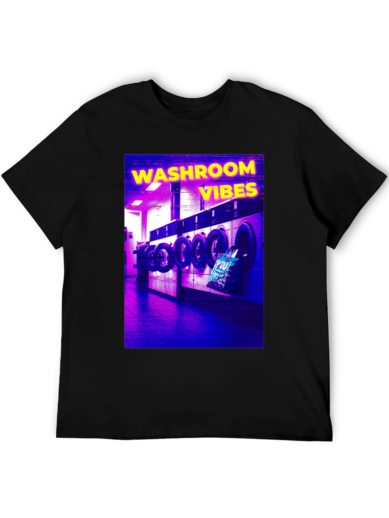 Washroom Vibes Graphic Tee - Unique Retro Design