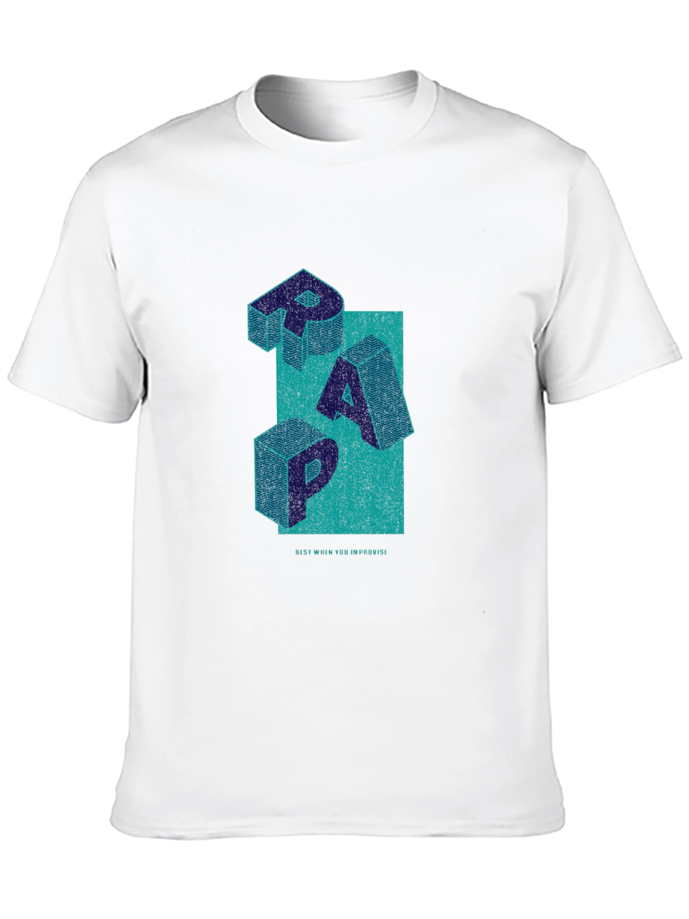 Stylish RAP Graphic Tee - Black