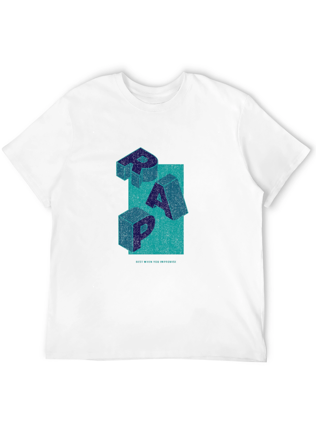 Stylish RAP Graphic Tee - Black