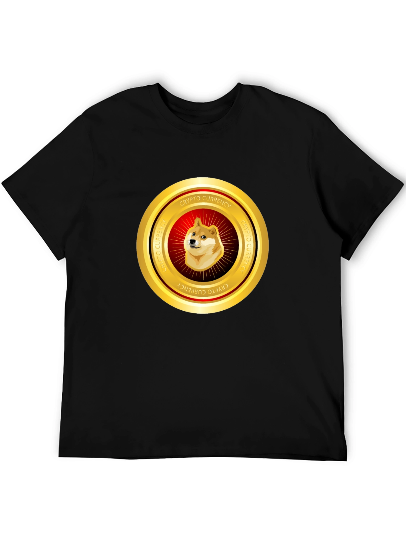 Dogecoin Crypto Currency Black T-Shirt