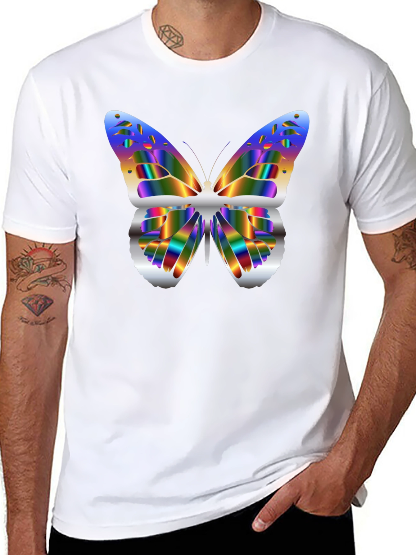 Butterfly Graphic Black T-Shirt
