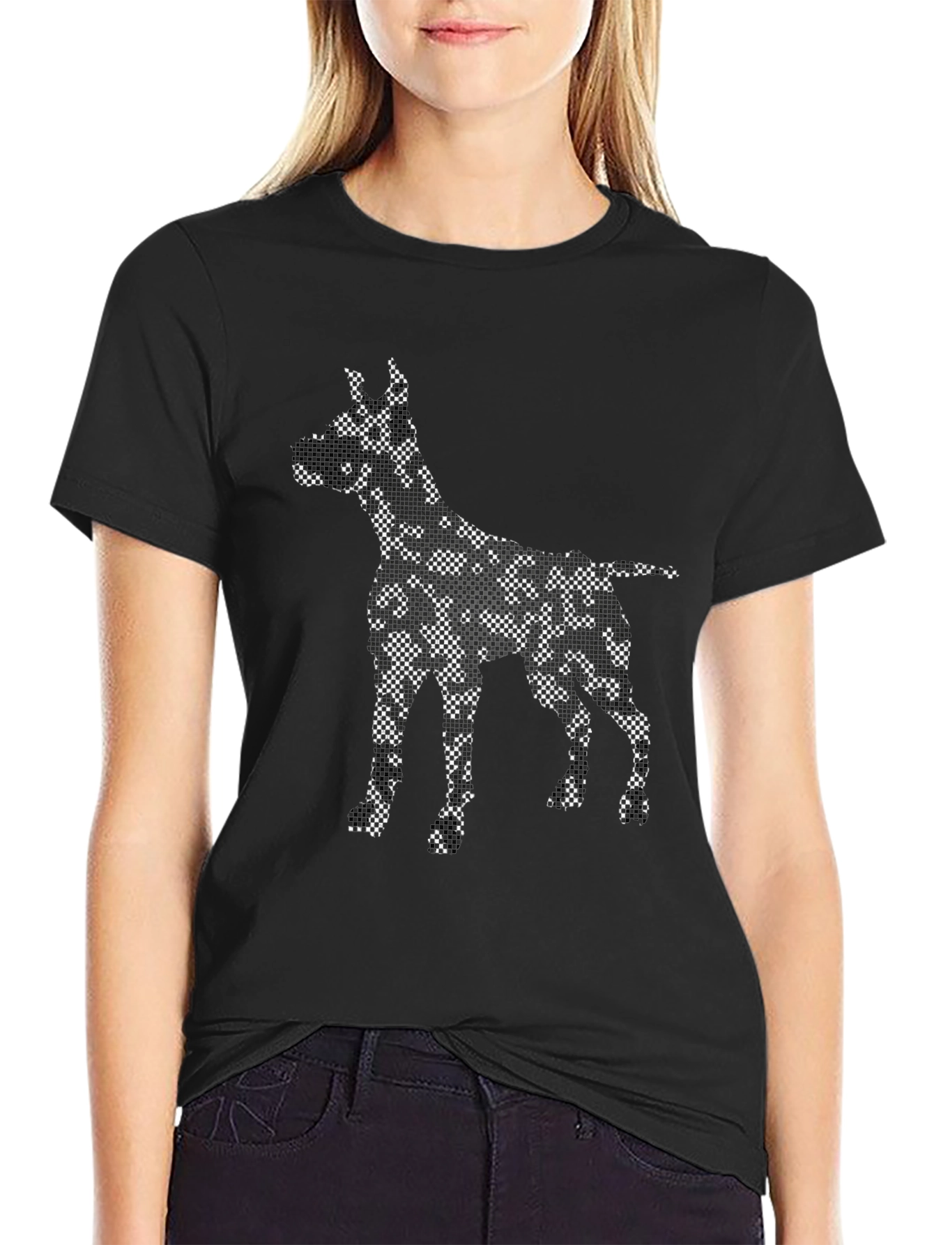 Dog Print Black T-Shirt - Unique Graphic Tee