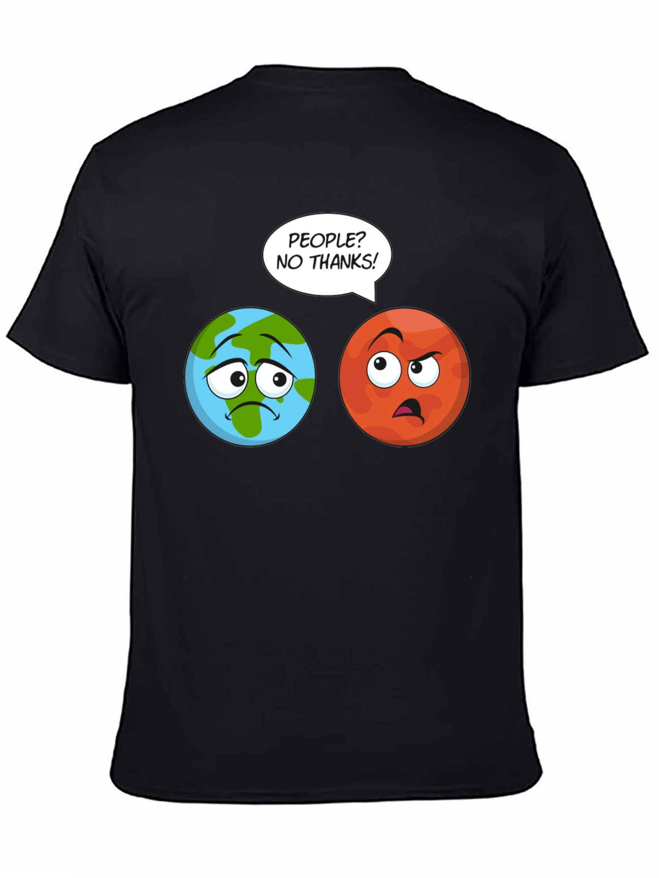 Planet Earth and Mars T-Shirt - No People!