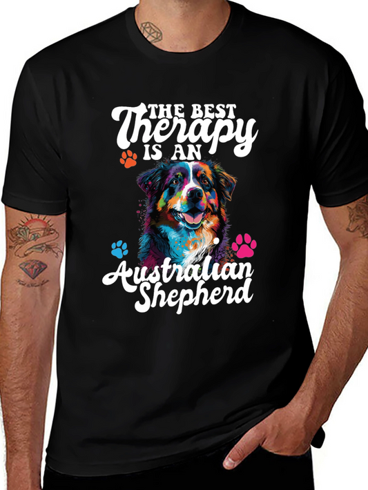 Best Therapy Australian Shepherd Graphic Tee