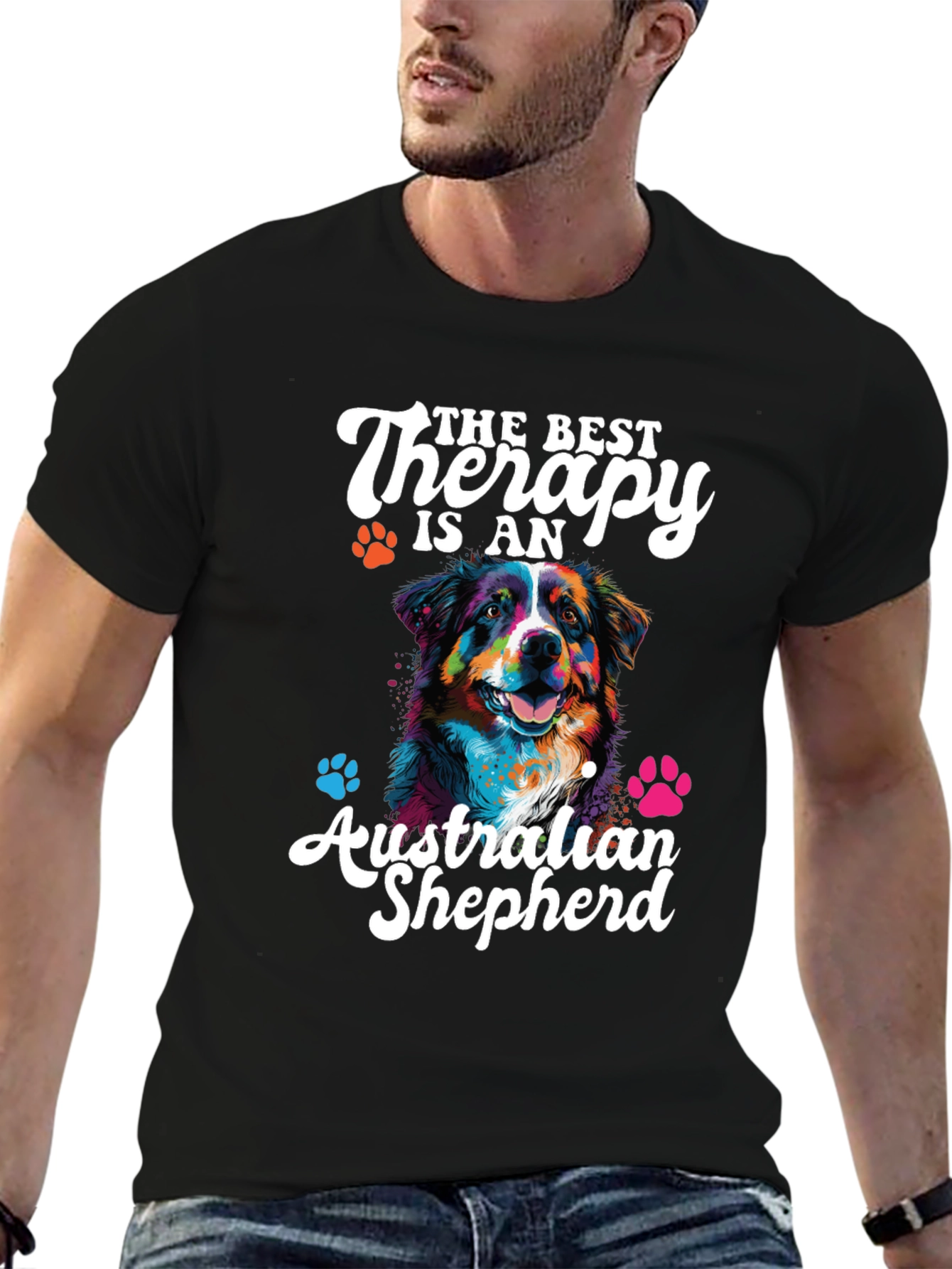 Best Therapy Australian Shepherd Graphic Tee