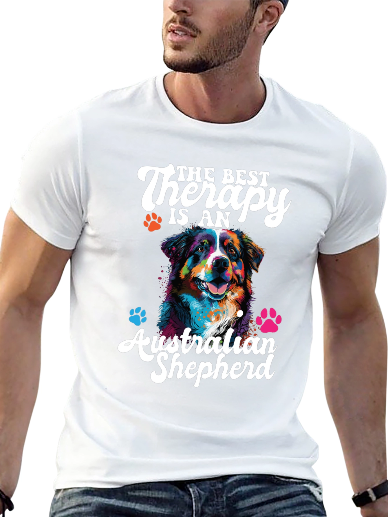 Best Therapy Australian Shepherd Graphic Tee