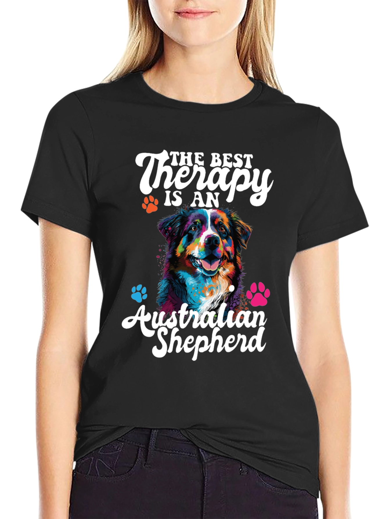 Best Therapy Australian Shepherd Graphic Tee