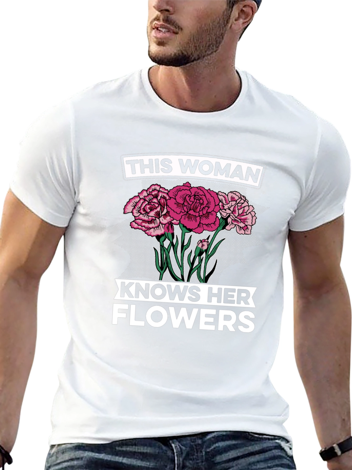 This Woman Knows Her Flowers Graphic T-Shirt