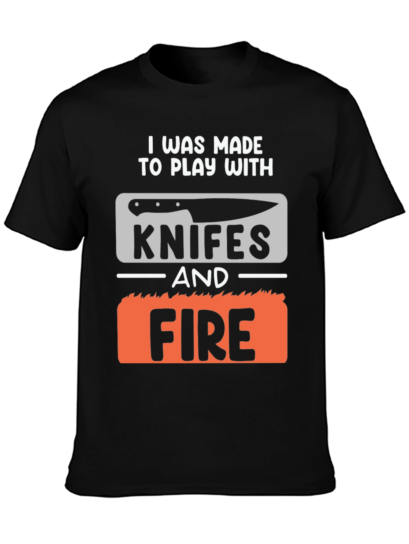 Knives and Fire Graphic T-Shirt - Black