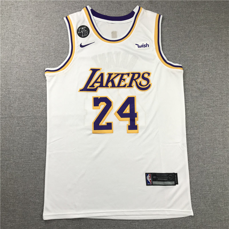 Men's Kobe Bryant Los Angeles Lakers #24 NBA Classics Retro Jerseys - White