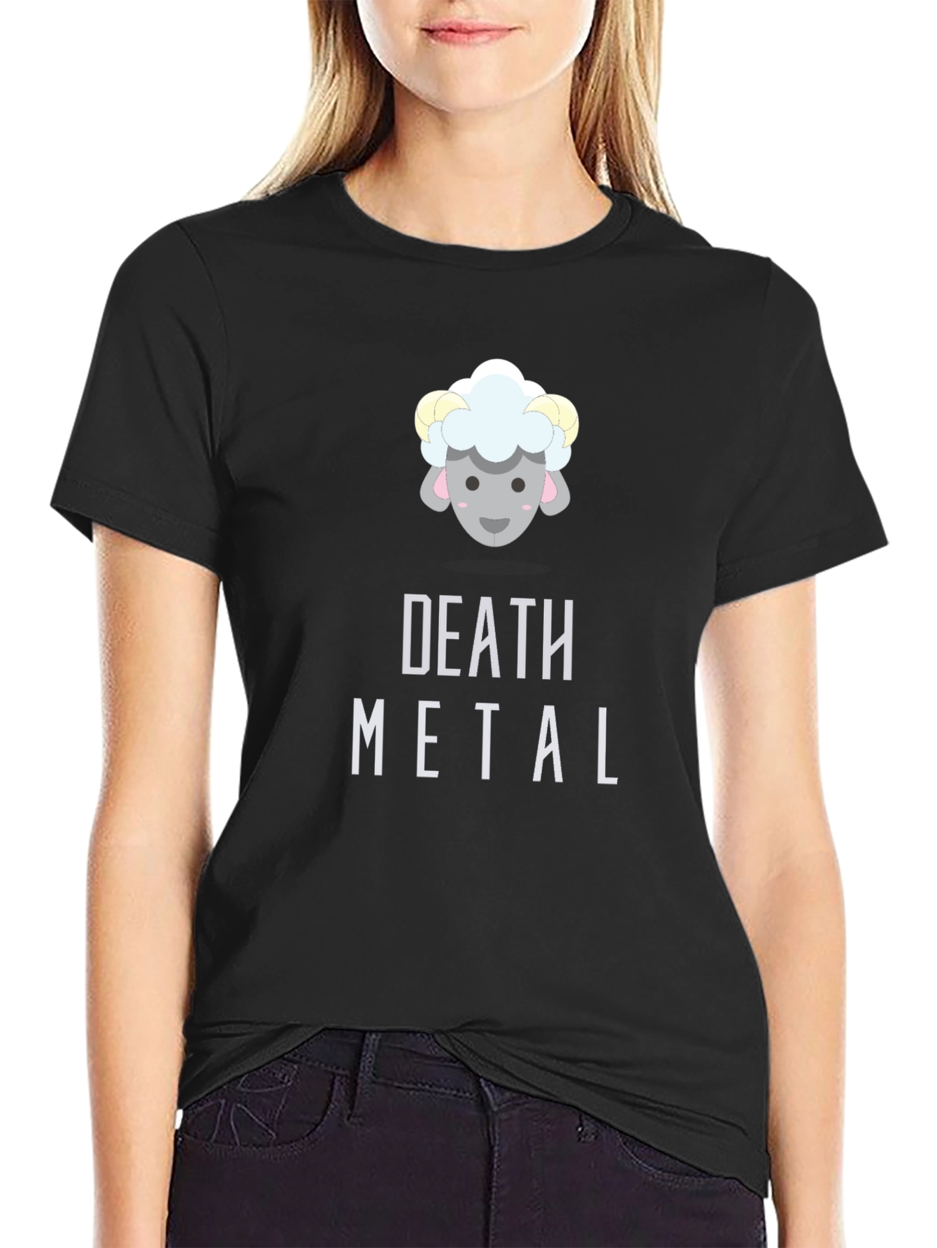 Death Metal Sheep T-Shirt - Black Cotton Tee