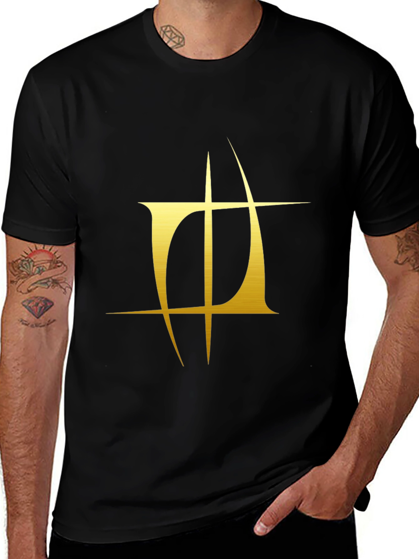 Gold Emblem Black T-Shirt