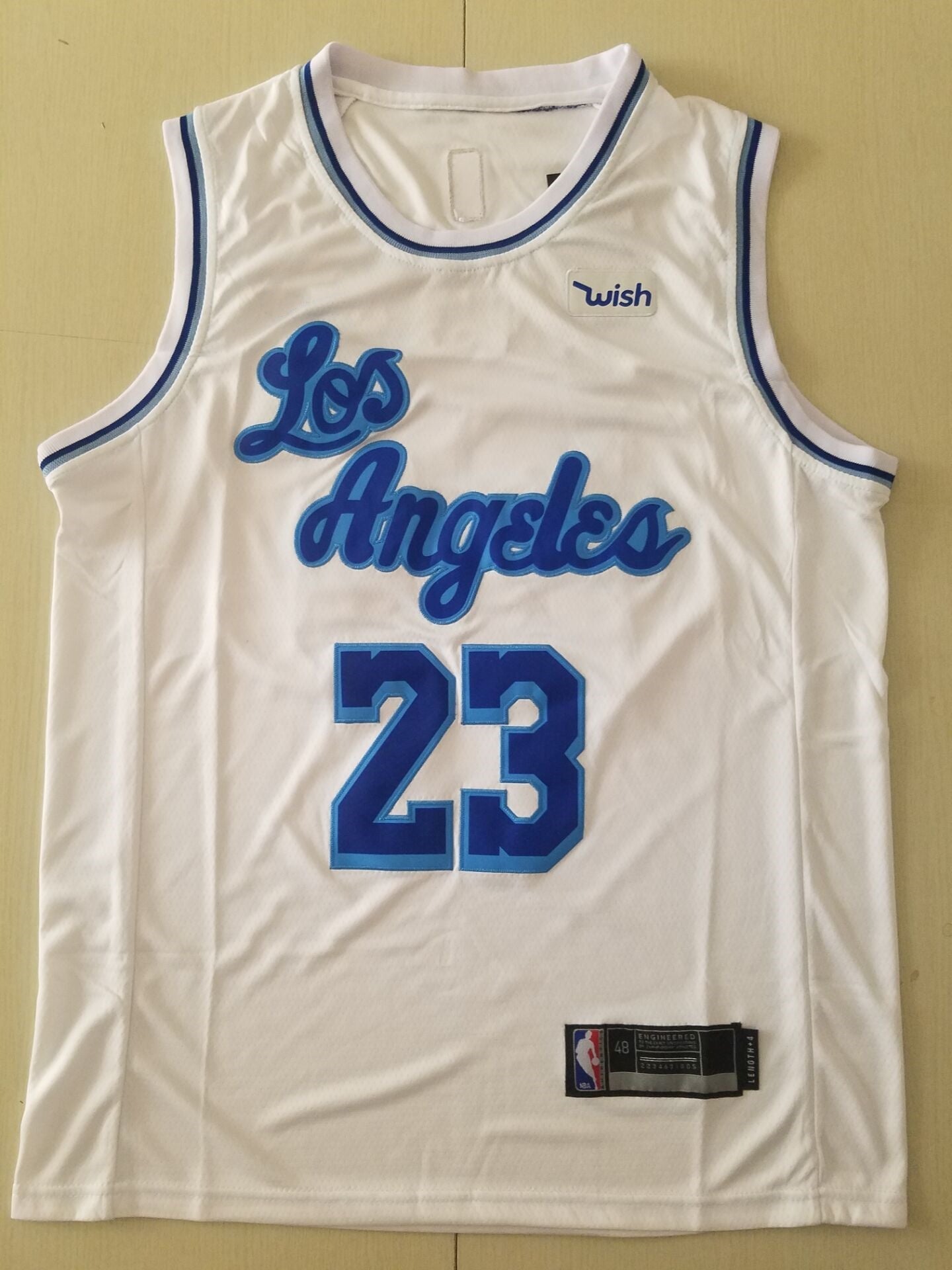 Men's Los Angeles Lakers LeBron James #23 White Swingman Player Jerseys